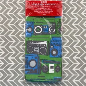 Jumbo Stretchable Fabric Book Cover with Boombox Design
